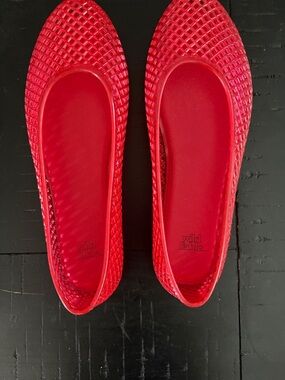 wild fable Bright Red Woven Slip-On Flats